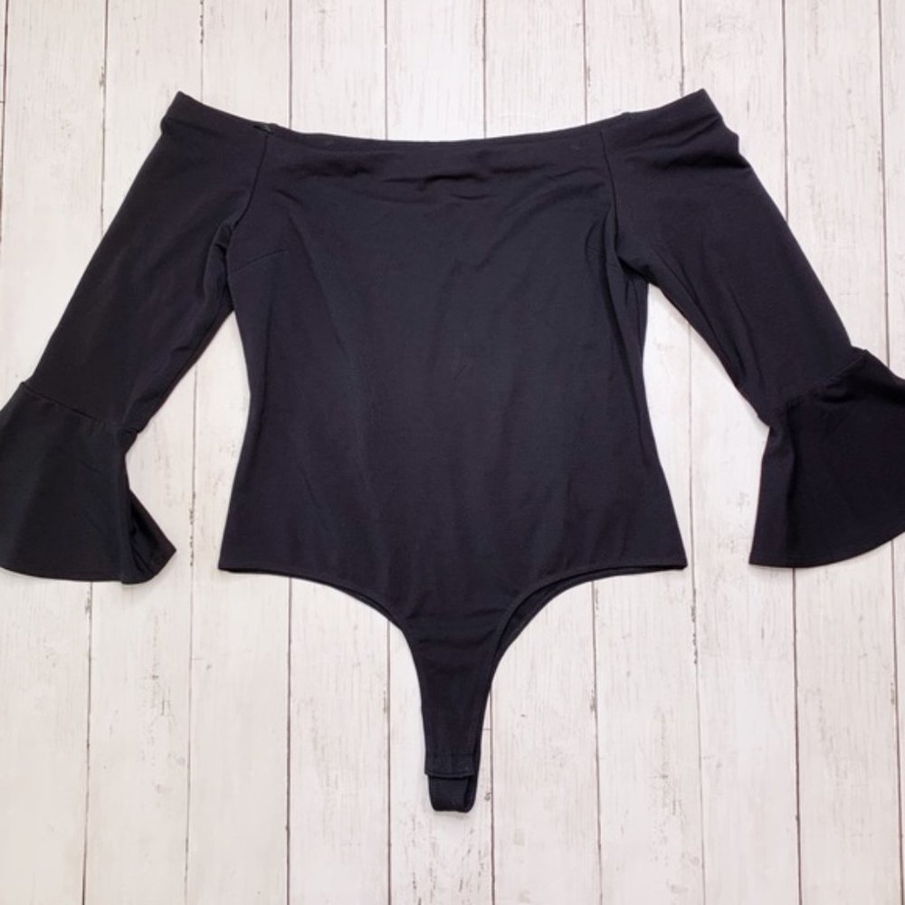 NWT Kendall & Kylie Black Off Shoulder Bodysuit
